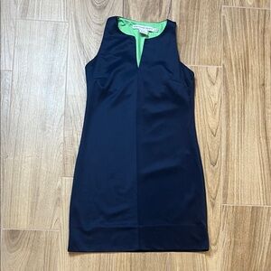 Gretchen Scott Split V‎ Sleeveless Jersey Mini Dress